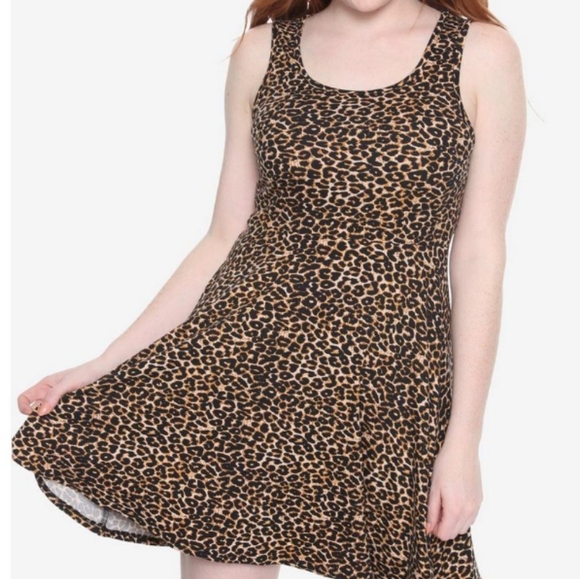 Hot Topic Dresses & Skirts - Hot Topic Leopard Skater Dress